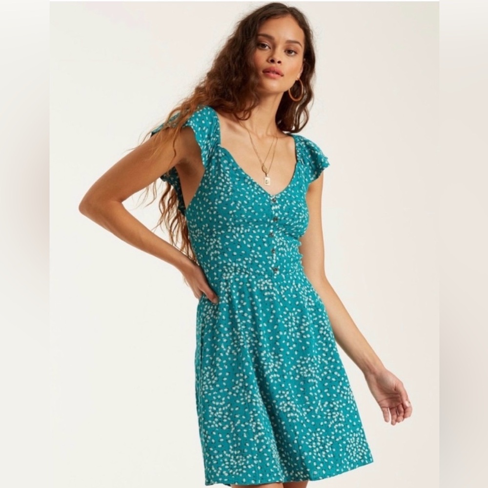 Billabong Women’s Short Turquoise Sundress - Size M